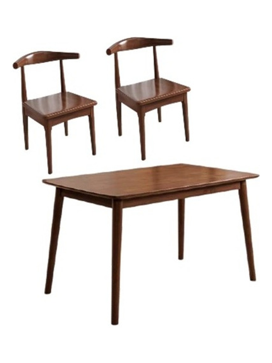 Mesa Con 2 Sillas Windsor Madera Nogal Original 100x60 1