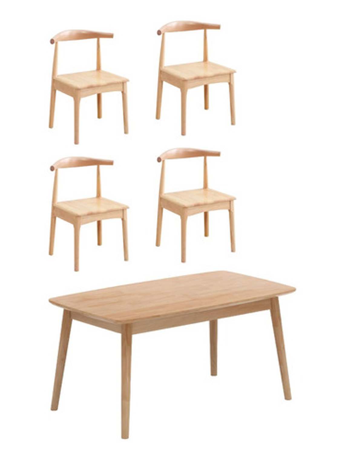 Mesa Con 4 Sillas Windsor Bistró Madera Original 140x80 1