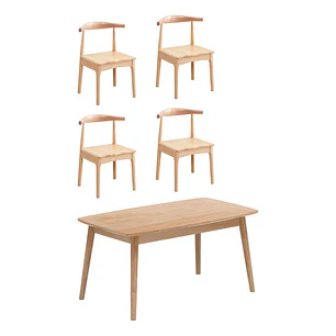 Mesa Con 4 Sillas Windsor Bistró Madera Original 140x80