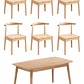 Mesa Con 6 Sillas Windsor Bistró Madera Natural 140x80 - Miniatura 1