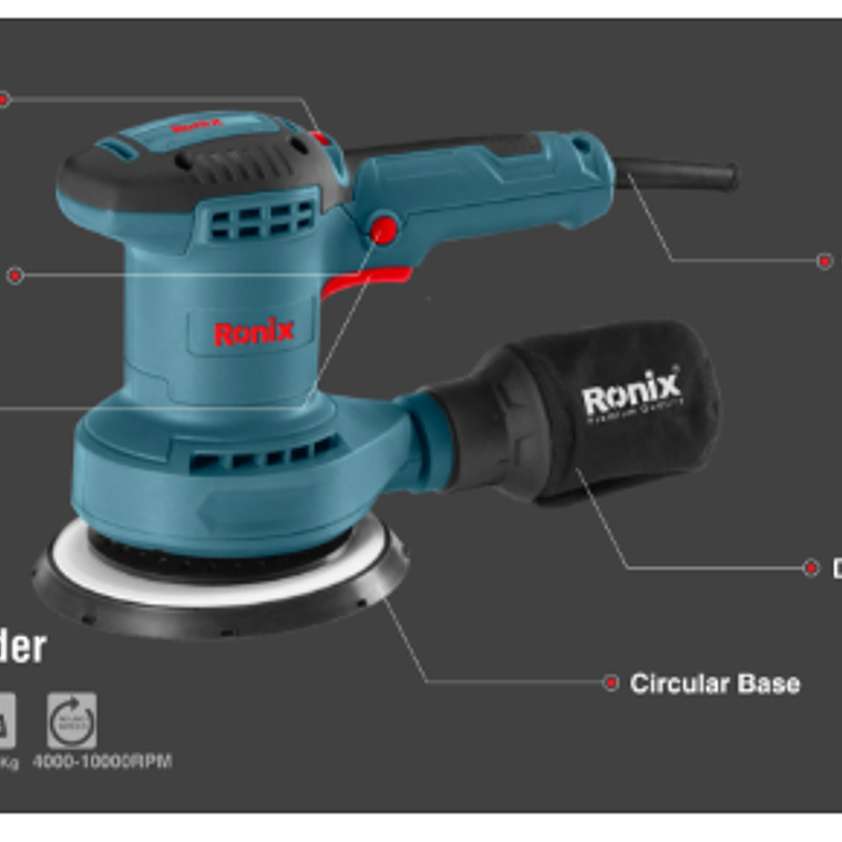 Lijadora Orbital Ronix 6407  150mm 450 Watt 3