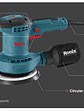 Lijadora Orbital Ronix 6407  150mm 450 Watt - Miniatura 3
