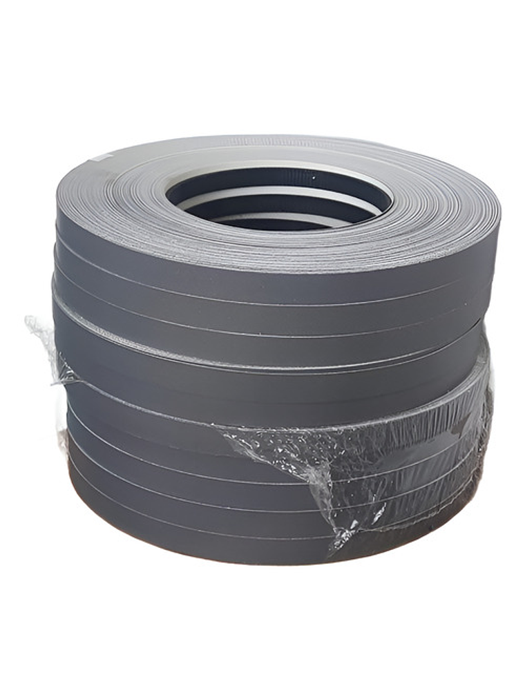 Pack 10 Rollos 100 Mt Tapacanto Encolado Gris Grafito 20mm 2