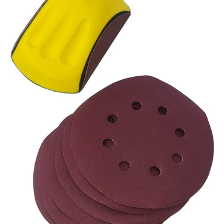 Lijadora De Mano - Taco Porta Lija 6  + Set Lijas 3