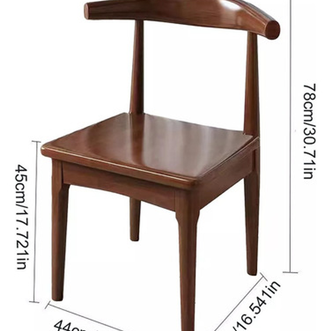 Silla Windsor Bistró Madera Color Nogal Set 2 Unidades 3