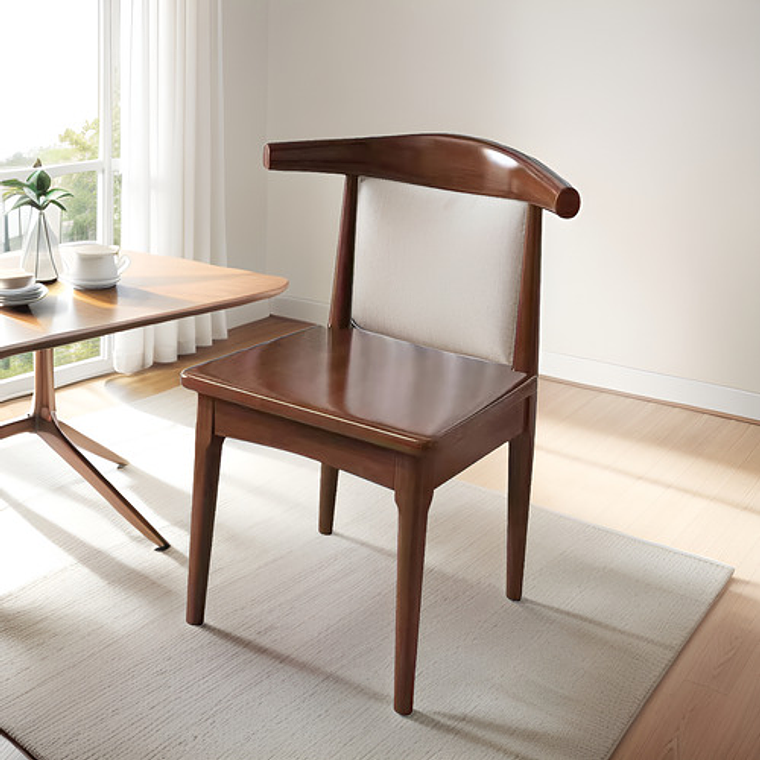 Silla Windsor Bistró Madera Color Nogal Set 2 Unidades 4