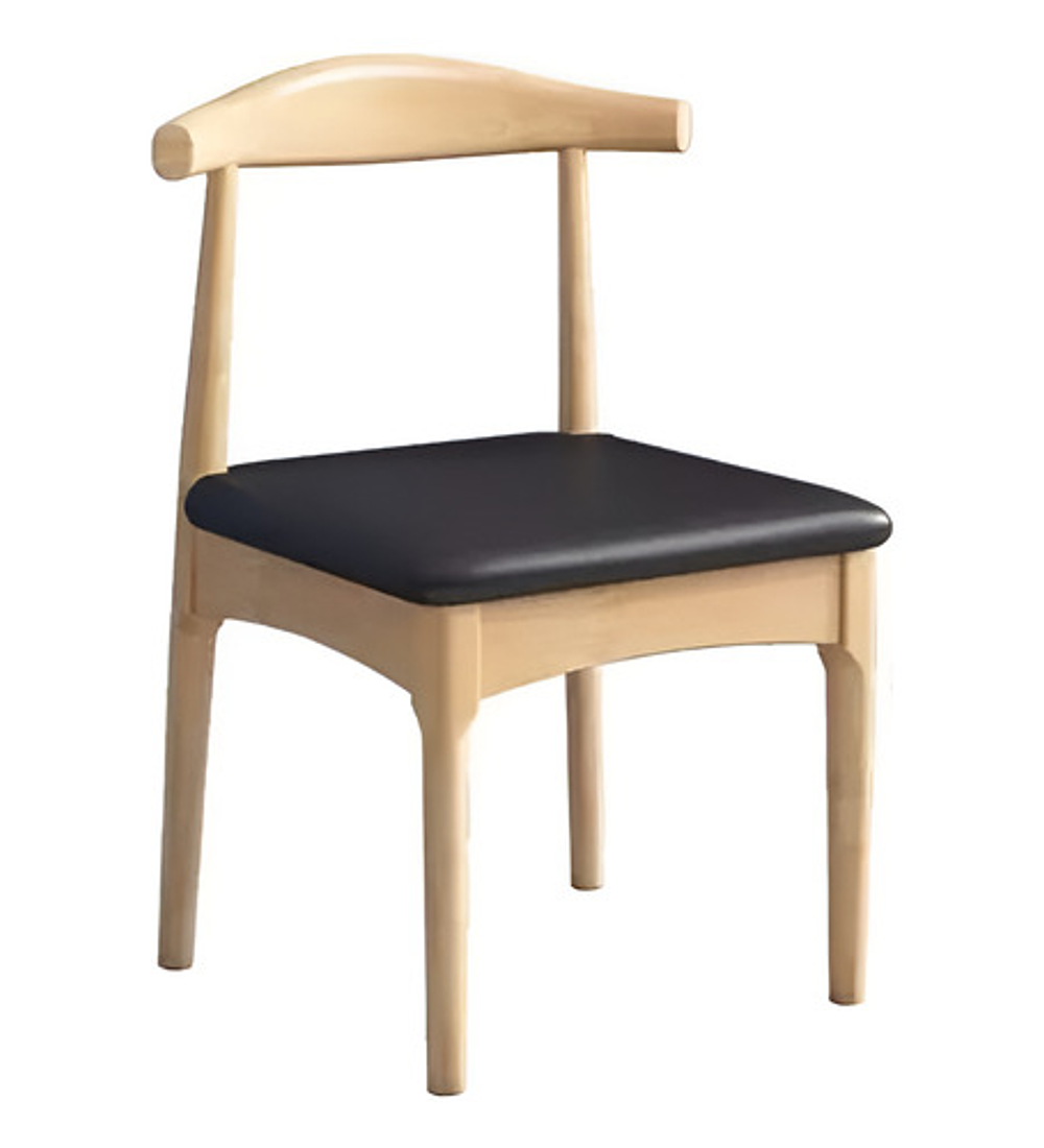 Silla Windsor Bistró Acolchada Madera Natural Set 2 Unidades