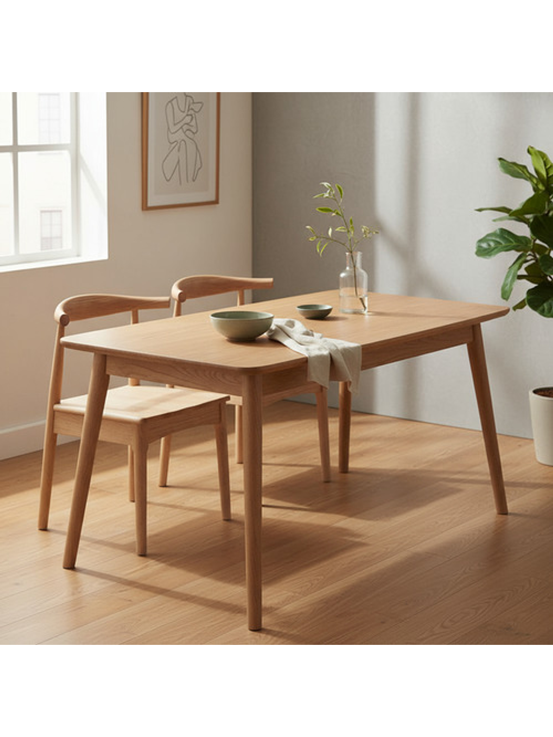 Mesa Con 2 Sillas Windsor Bistró Madera Original 130x80 1