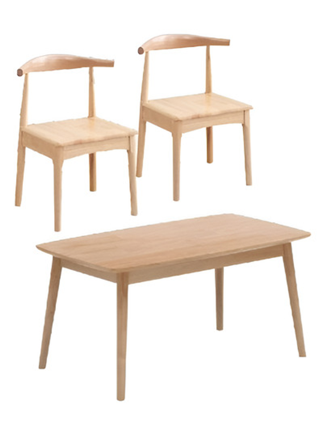 Mesa Con 2 Sillas Windsor Bistró Madera Original 130x80 2