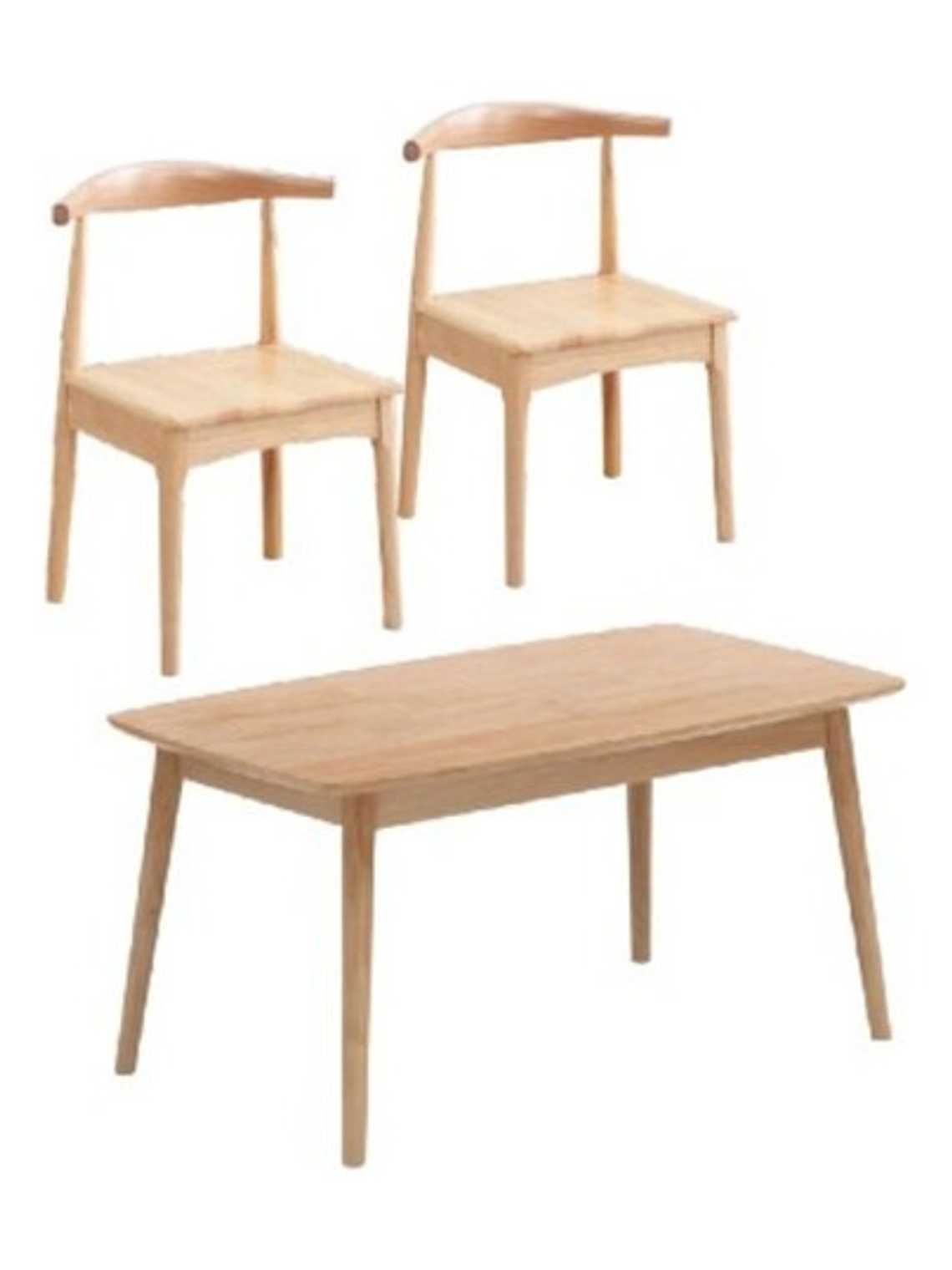 Mesa Con 2 Sillas Windsor Bistró Madera Original 140x80 1