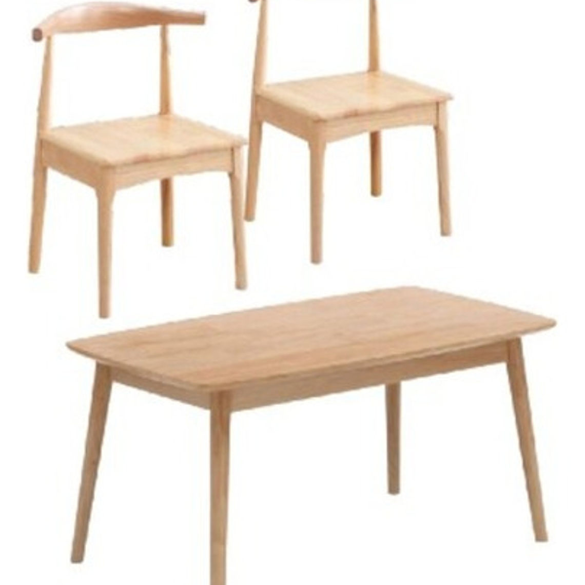 Mesa Con 2 Sillas Windsor Bistró Madera Original 140x80 1