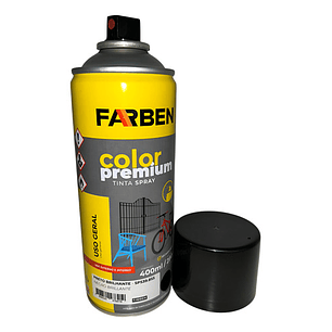 Pintura Spray Farben 400 Ml Negro Brillante Secado Rápido