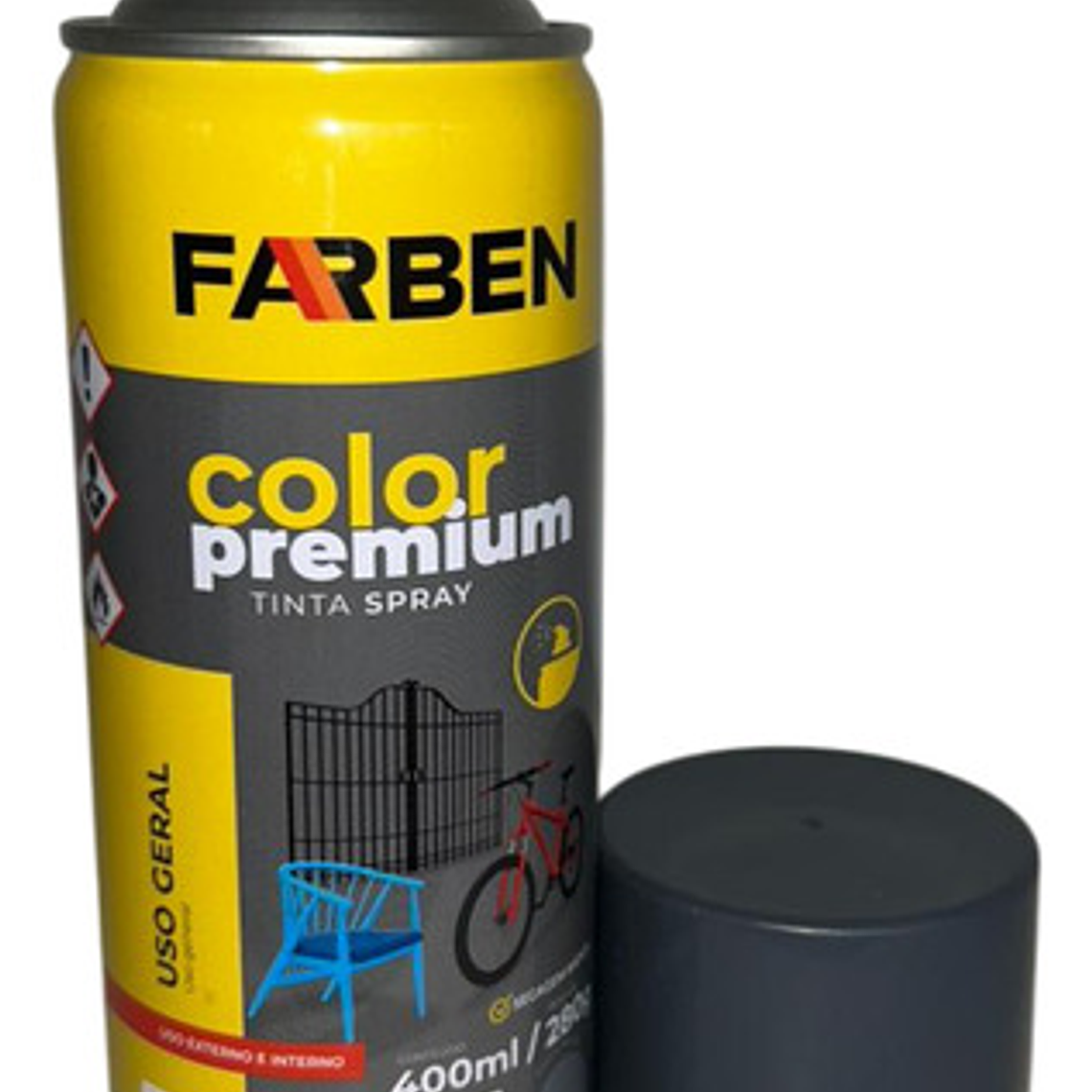 Pintura Spray Farben 400 Ml Gris Oscuro Secado Rápido 2