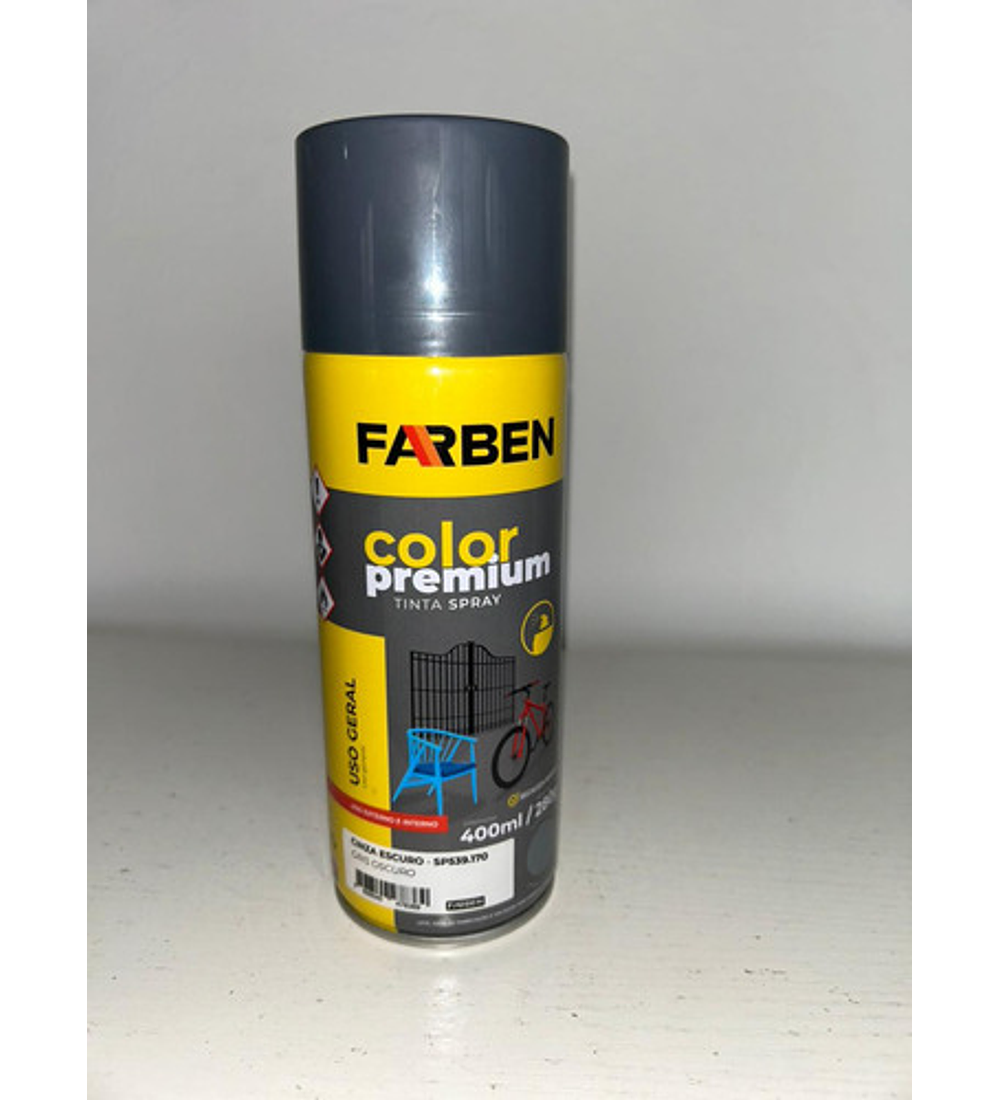 Pintura Spray Farben 400 Ml Gris Oscuro Secado Rápido