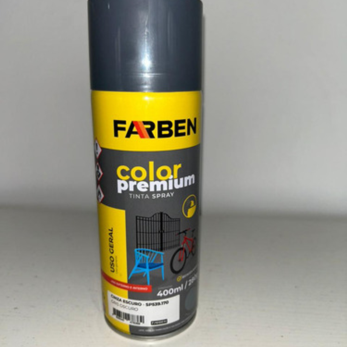 Pintura Spray Farben 400 Ml Gris Oscuro Secado Rápido 5
