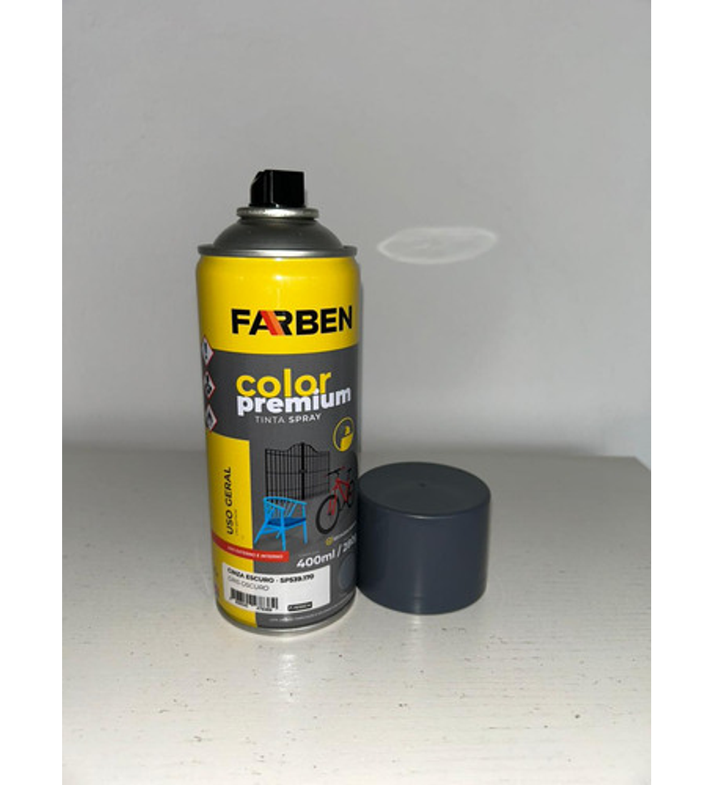 Pintura Spray Farben 400 Ml Gris Oscuro Secado Rápido
