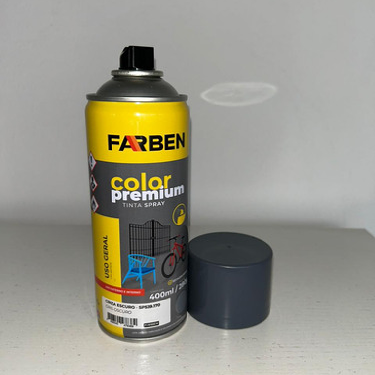 Pintura Spray Farben 400 Ml Gris Oscuro Secado Rápido 6
