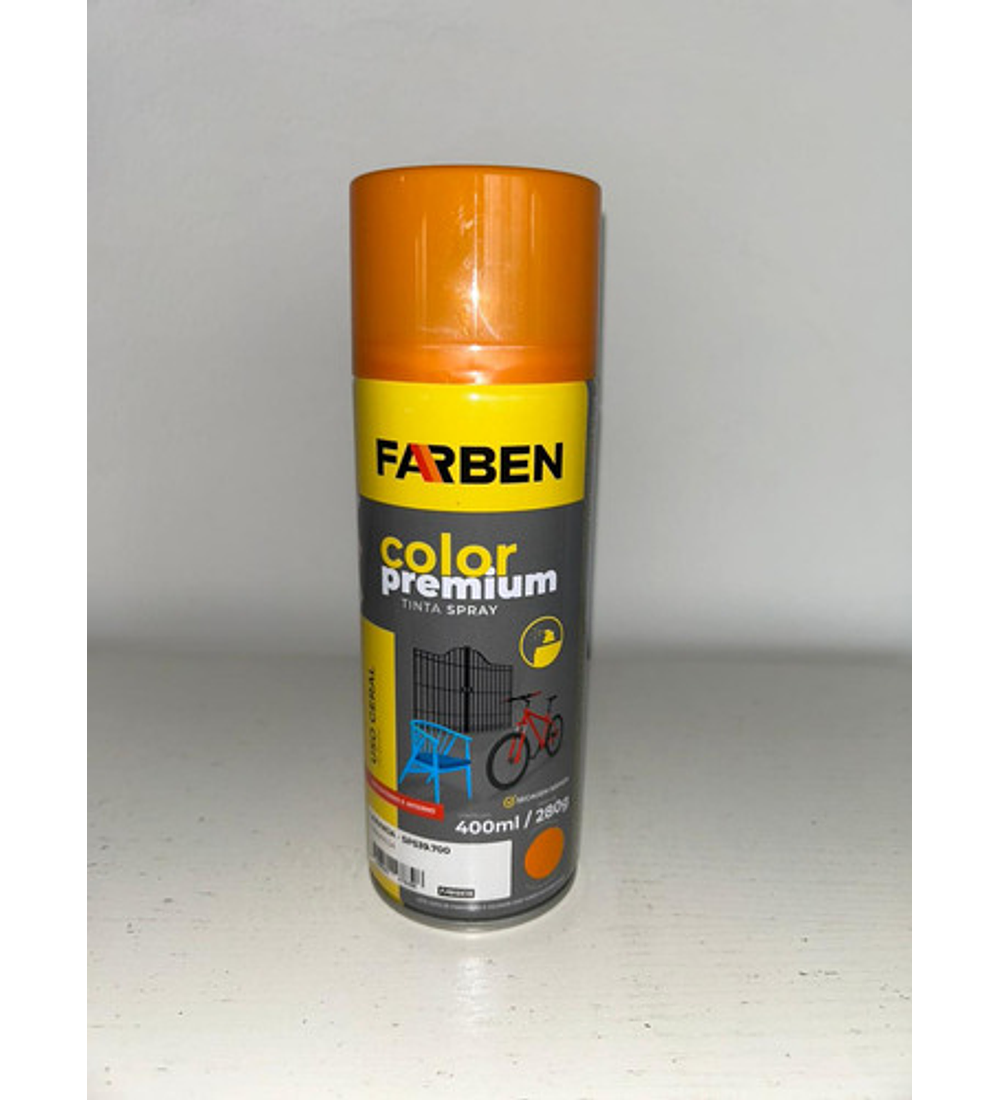Pintura Spray Farben 400 Ml Naranja Brillante Secado Rápido