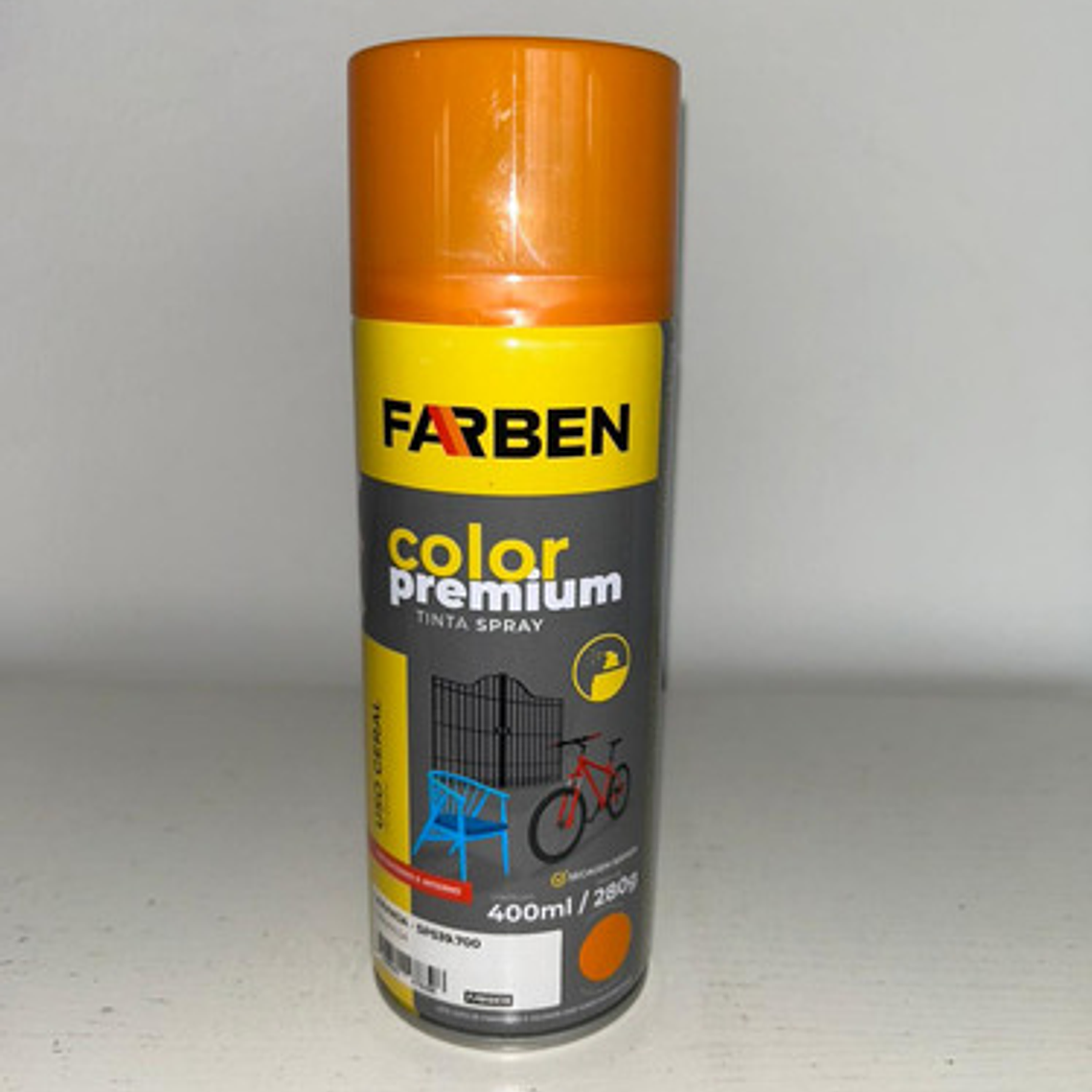 Pintura Spray Farben 400 Ml Naranja Brillante Secado Rápido 5