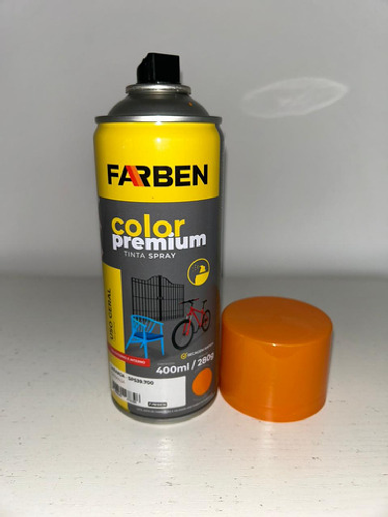 Pintura Spray Farben 400 Ml Naranja Brillante Secado Rápido 6