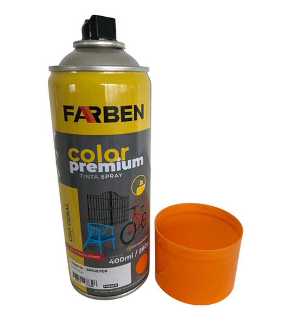 Pintura Spray Farben 400 Ml Naranja Brillante Secado Rápido