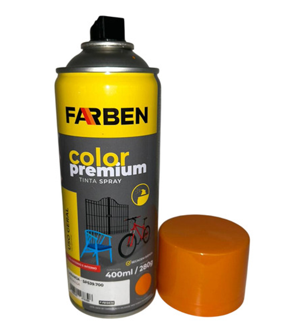 Pintura Spray Farben 400 Ml Naranja Brillante Secado Rápido