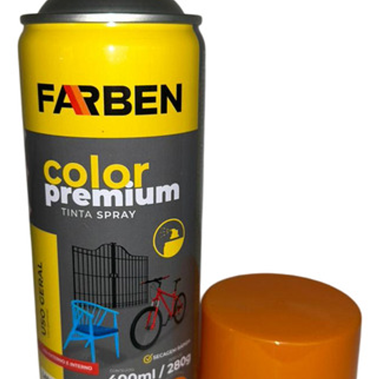 Pintura Spray Farben 400 Ml Naranja Brillante Secado Rápido 9