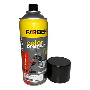 Pintura Spray Farben 350 Ml Negro Mate Para Alta Temperatura