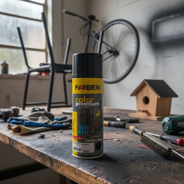 Pintura Spray Farben 350 Ml Negro Mate Para Alta Temperatura 2