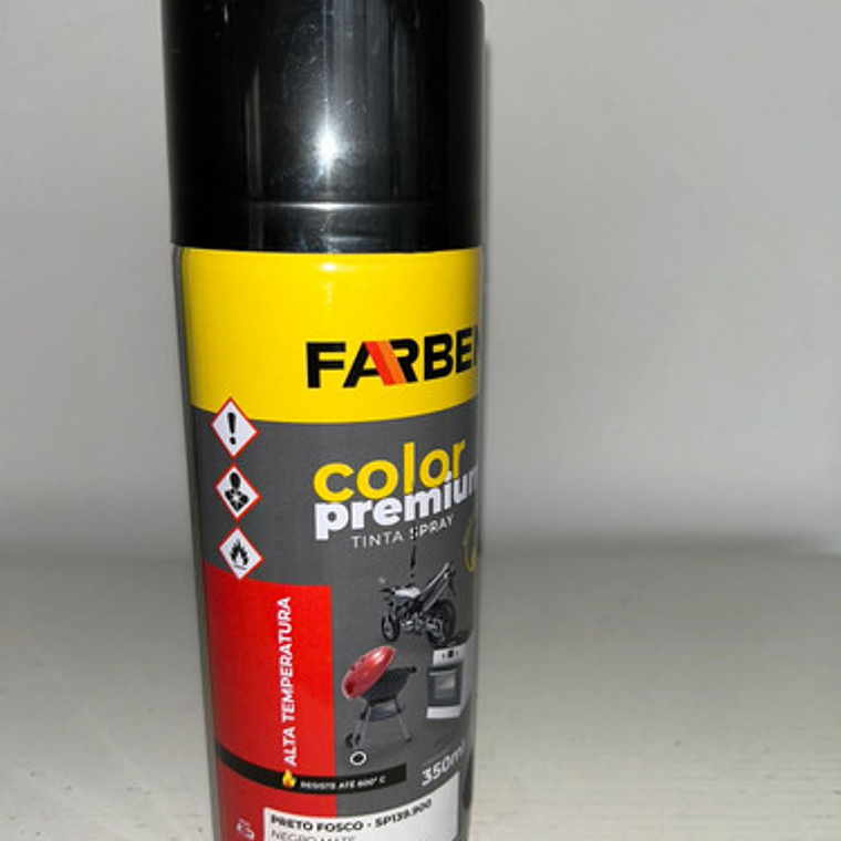 Pintura Spray Farben 350 Ml Negro Mate Para Alta Temperatura 5