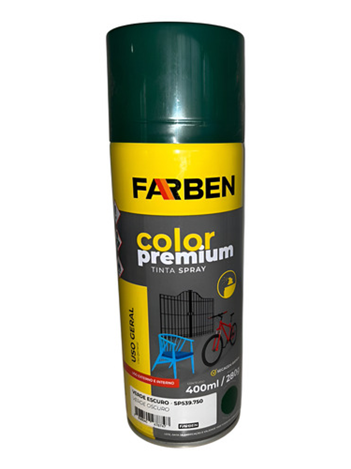 Pintura Spray Farben 400 Ml Verde Brillante Secado Rápido 1