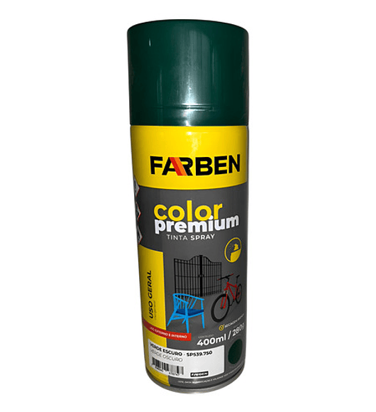 Pintura Spray Farben 400 Ml Verde Brillante Secado Rápido