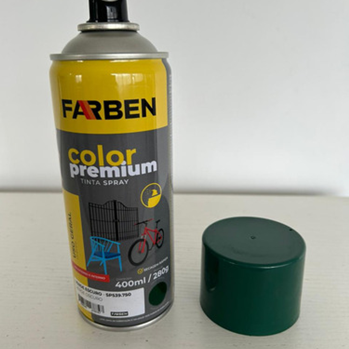 Pintura Spray Farben 400 Ml Verde Brillante Secado Rápido 5