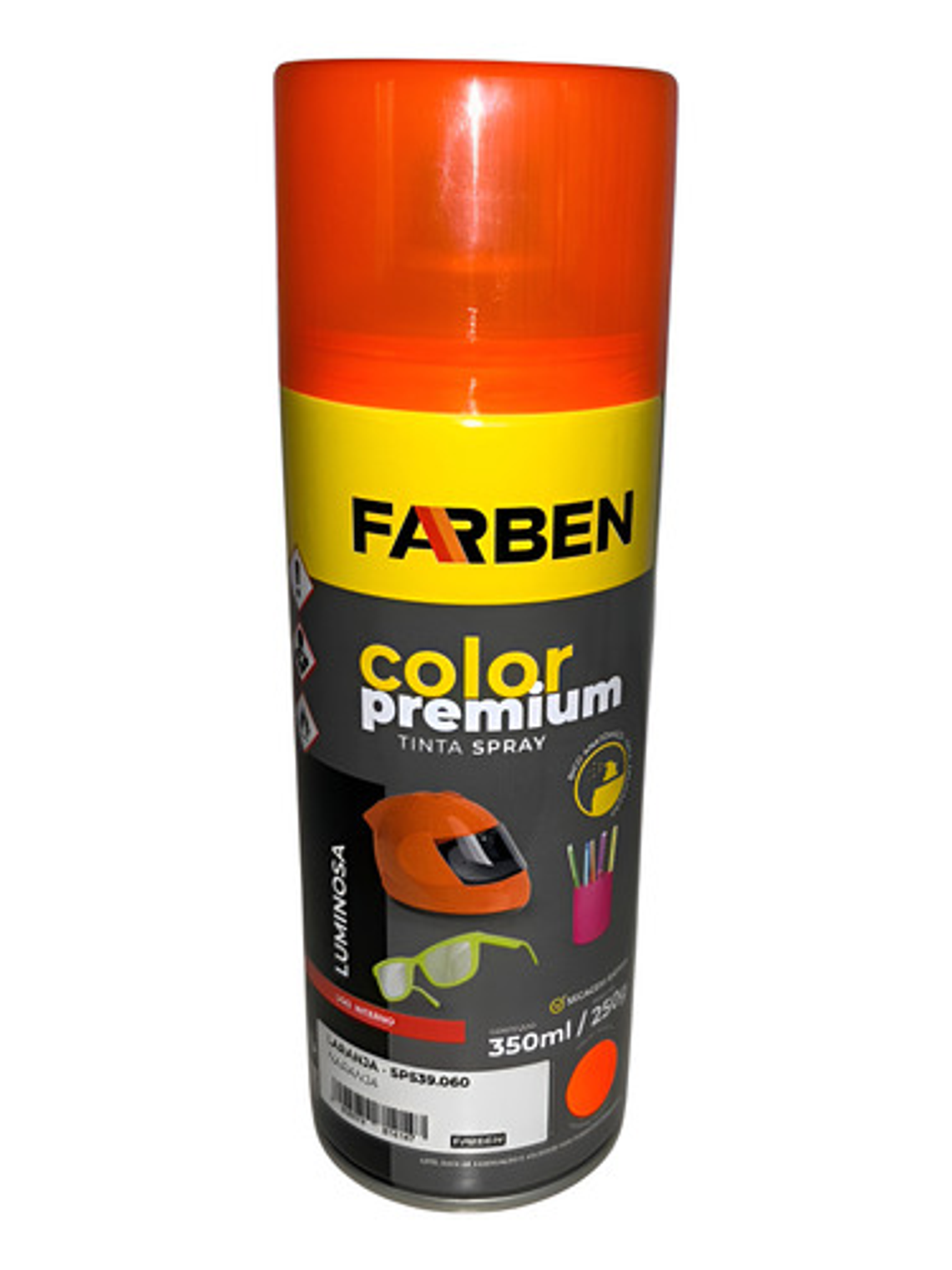 Pintura Spray Farben Premium 350 Ml Naranja Fluorescente 1