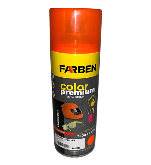 Pintura Spray Farben Premium 350 Ml Naranja Fluorescente