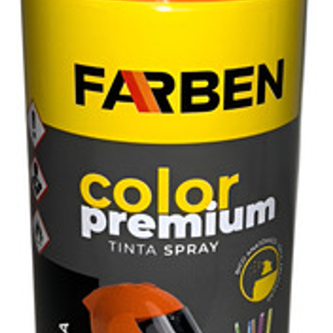 Pintura Spray Farben Premium 350 Ml Naranja Fluorescente 1