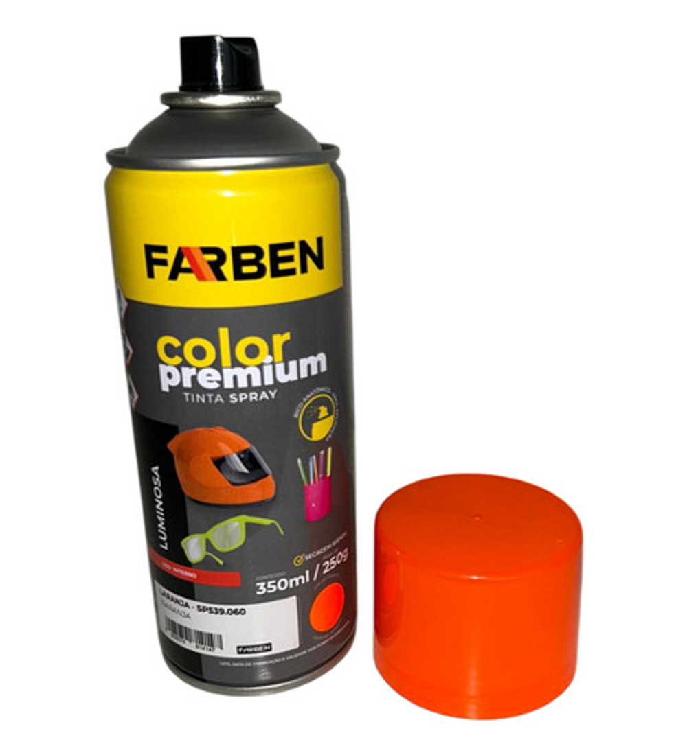 Pintura Spray Farben Premium 350 Ml Naranja Fluorescente