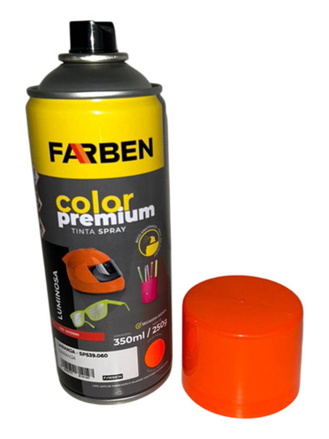 Pintura Spray Farben Premium 350 Ml Naranja Fluorescente 2