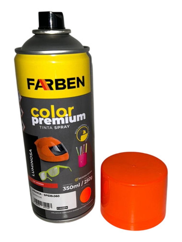 Pintura Spray Farben Premium 350 Ml Naranja Fluorescente 2
