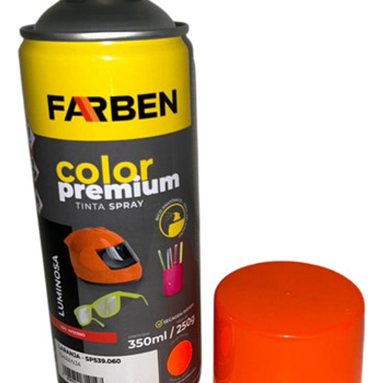 Pintura Spray Farben Premium 350 Ml Naranja Fluorescente 2