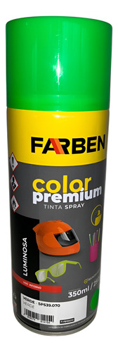 Pintura Spray Acrílica Super Color Verde Metálico 350 ml Uso General