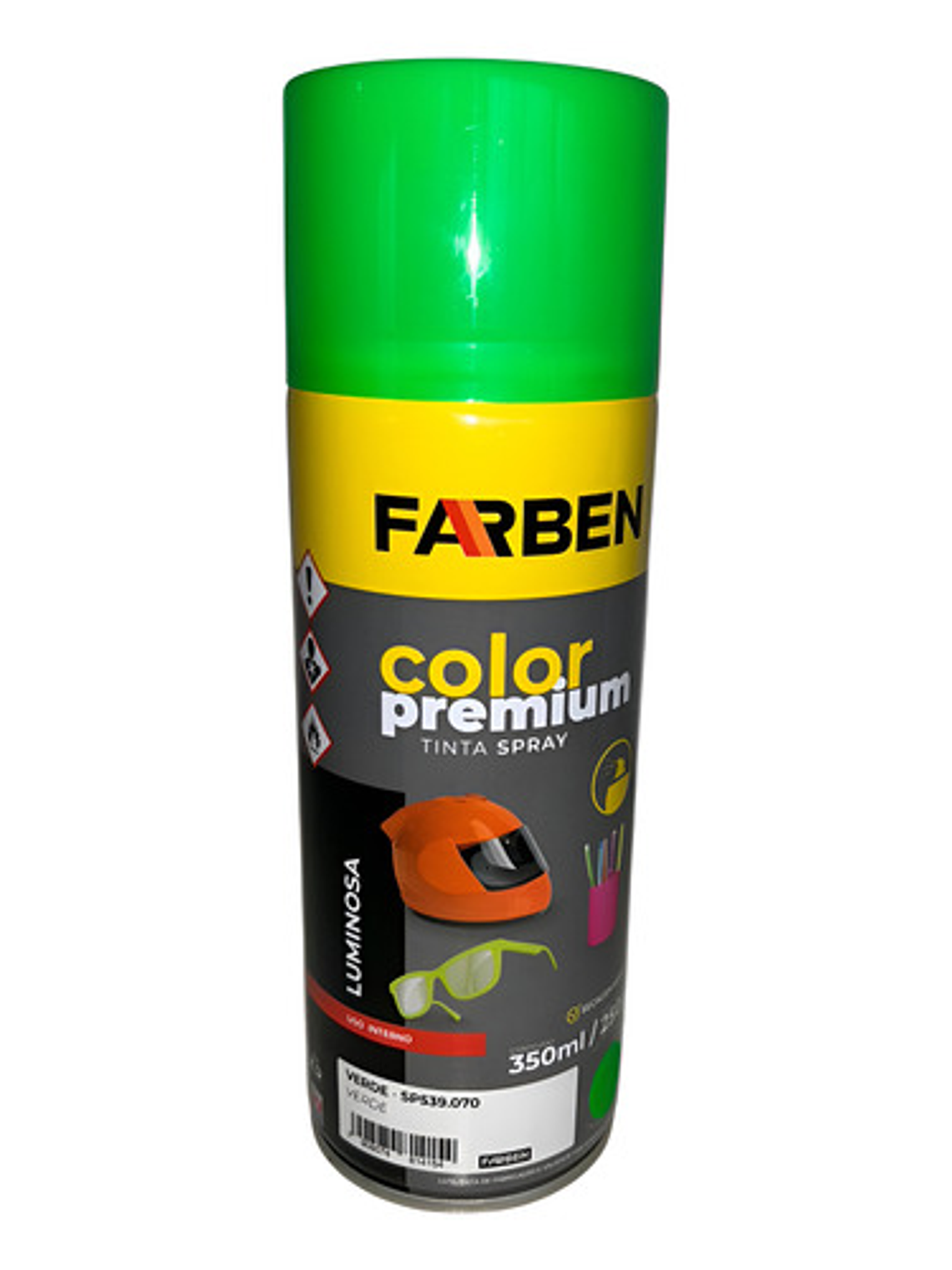 Pintura Spray Farben Premium 350 Ml Verde Fluorescente 1
