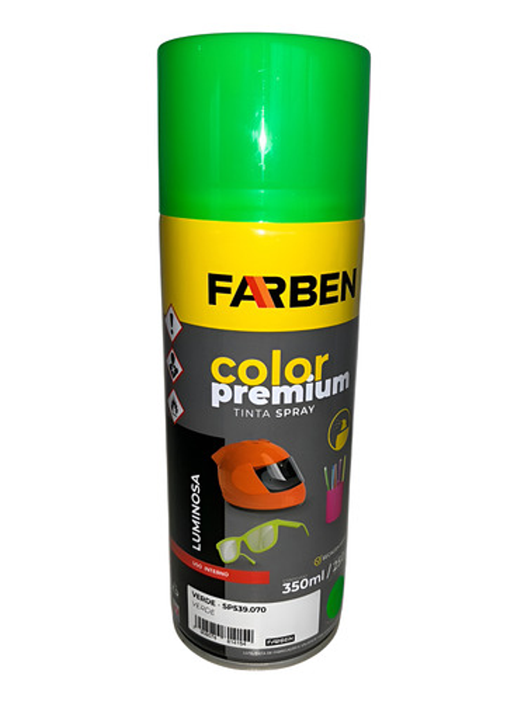 Pintura Spray Farben Premium 350 Ml Verde Fluorescente 1