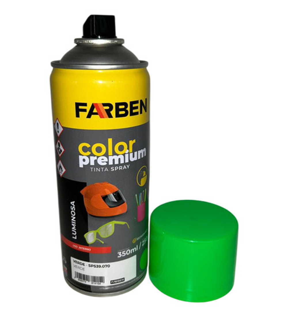 Pintura Spray Farben Premium 350 Ml Verde Fluorescente