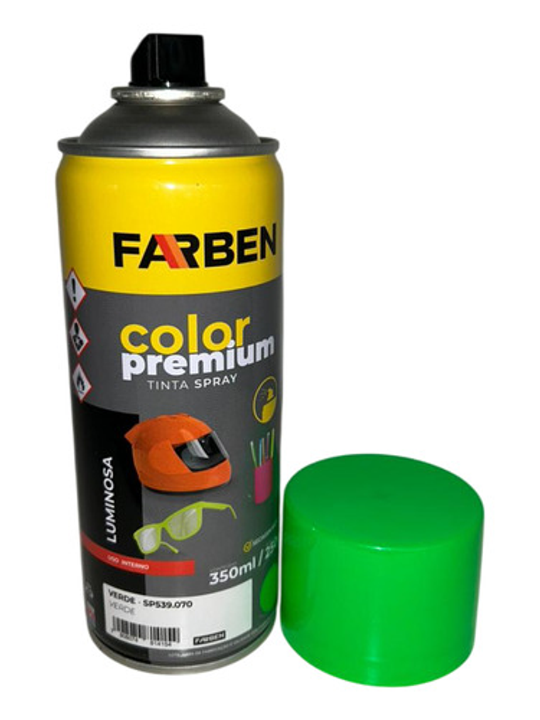 Pintura Spray Farben Premium 350 Ml Verde Fluorescente 2