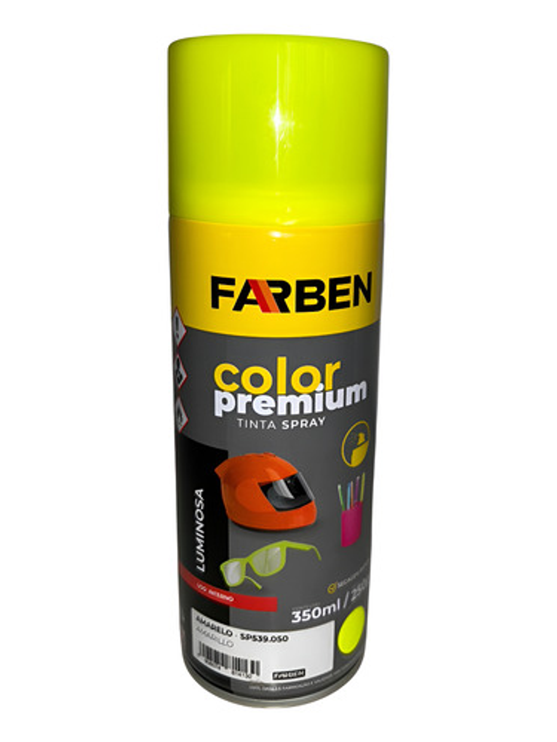 Pintura Spray Farben Premium 350 Ml Amarillo Fluorescente 1