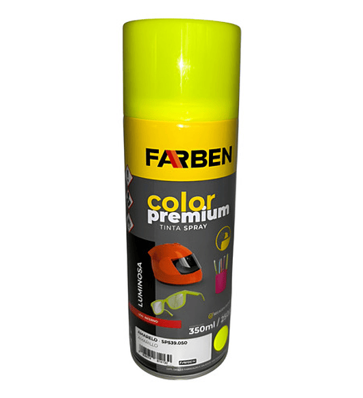 Pintura Spray Farben Premium 350 Ml Amarillo Fluorescente
