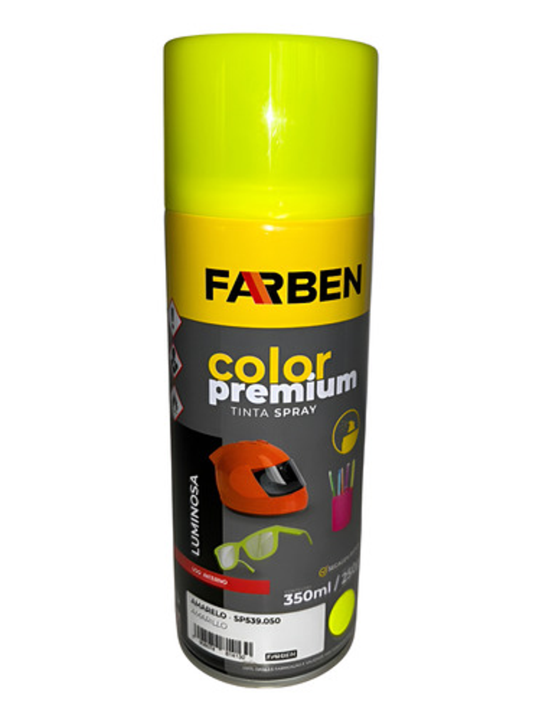 Pintura Spray Farben Premium 350 Ml Amarillo Fluorescente 1