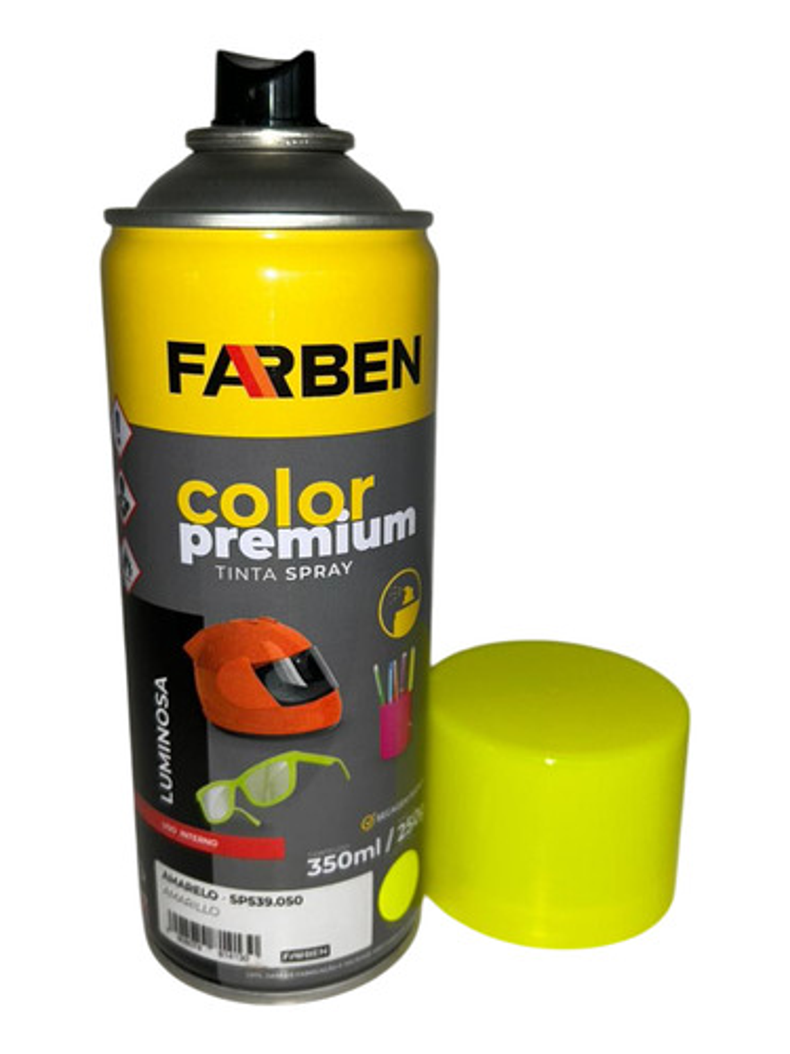 Pintura Spray Farben Premium 350 Ml Amarillo Fluorescente 2