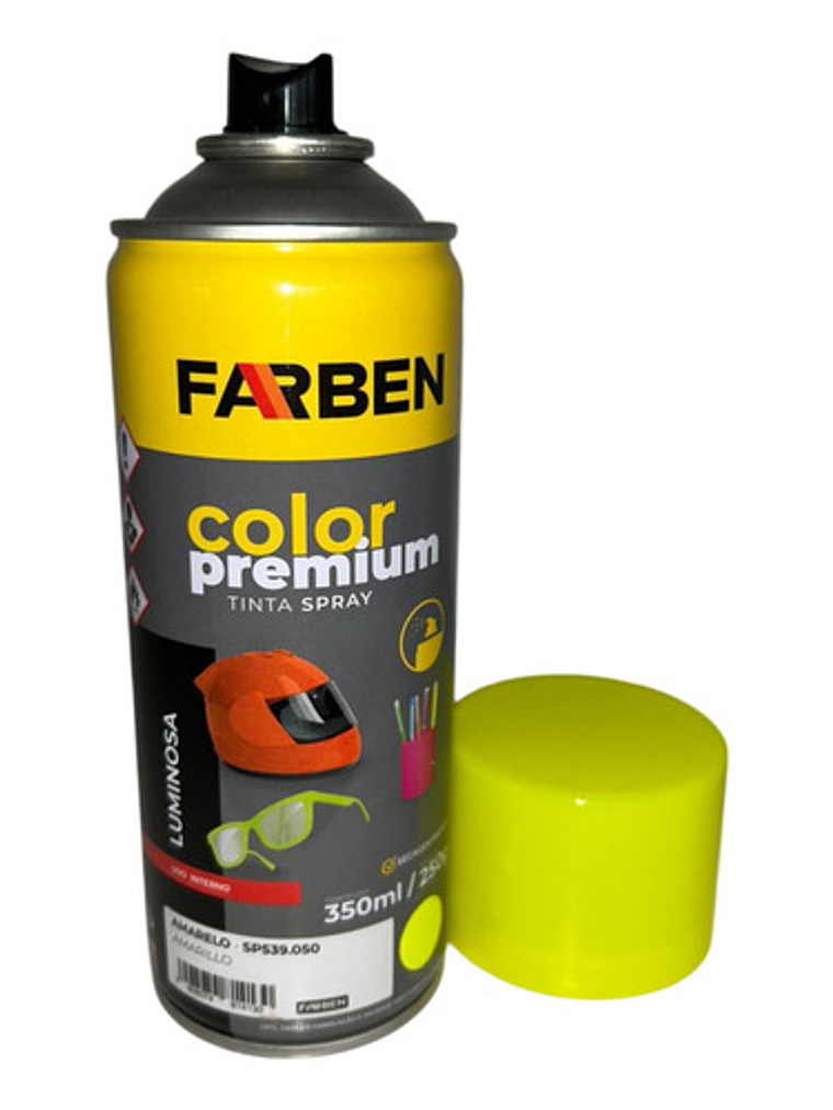 Pintura Spray Farben Premium 350 Ml Amarillo Fluorescente 2